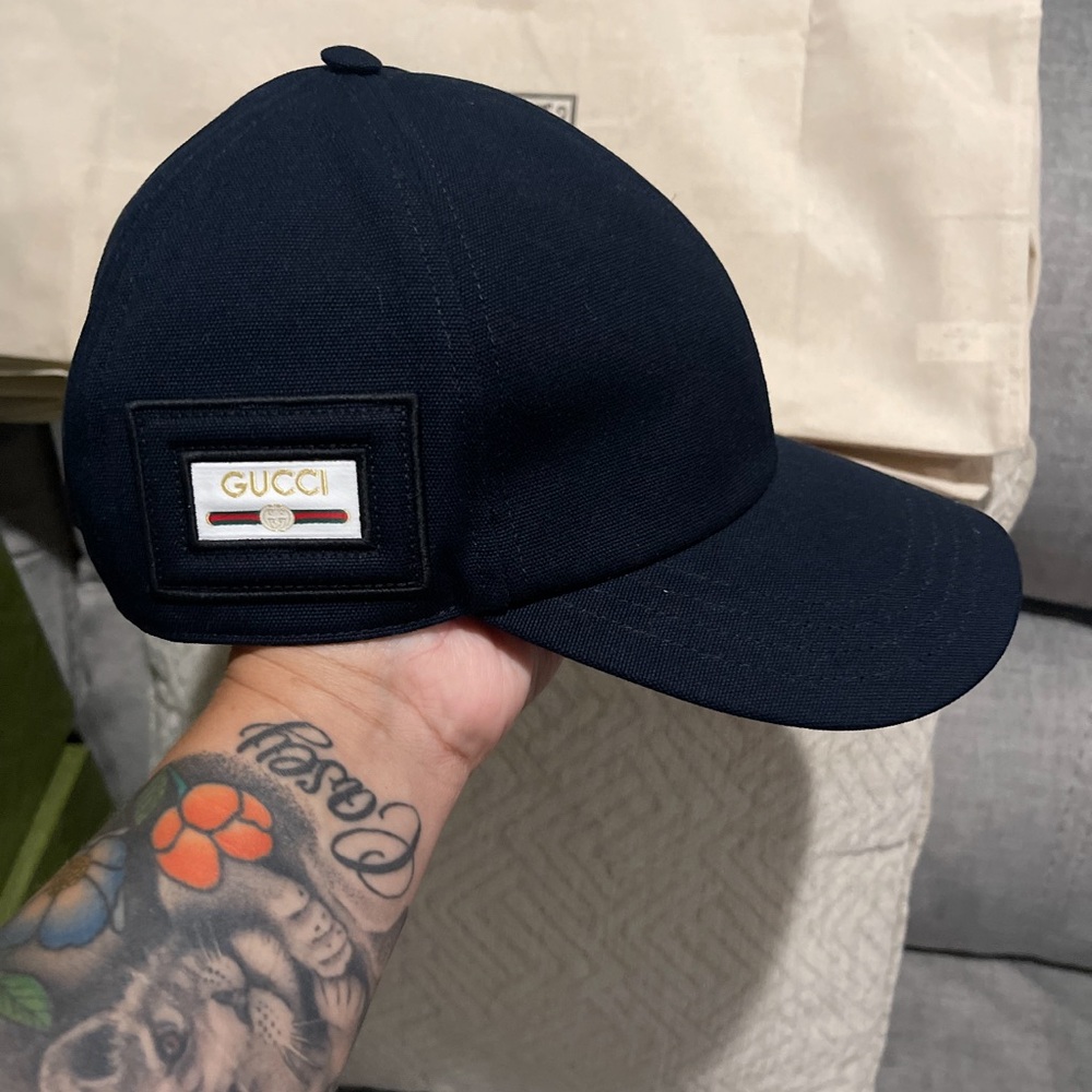 Gucci Dark Blue Logo Cap